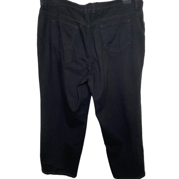 Gloria Vanderbuilt Womens Black Stretch Straight Leg Jeans Size 24 Western Biker - Picture 2 of 9